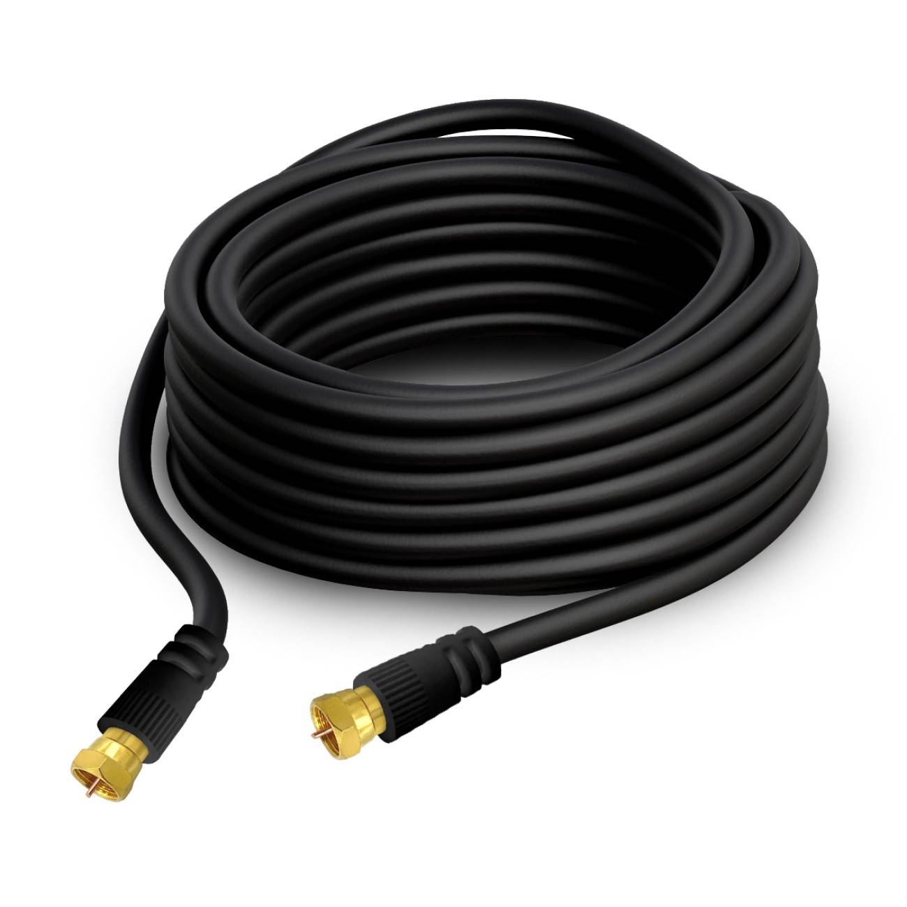 5m ARLI HD Sat Anschlusskabel schwarz vergoldet max. 135 dB-0