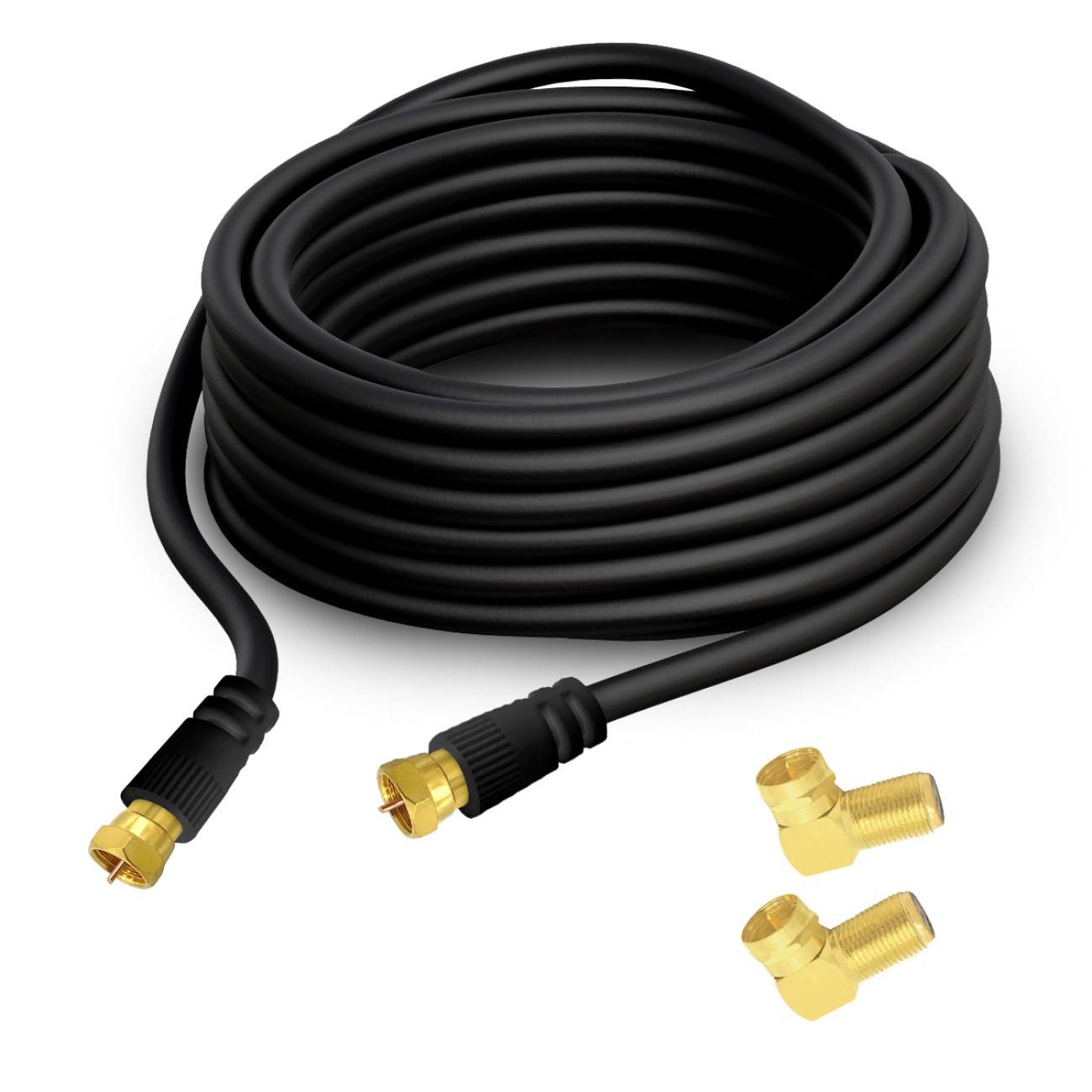 5m ARLI HD Sat Doppel Winkel Anschlusskabel vergoldete F-Stecker & Winkeladapter-1