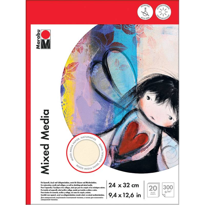 Marabu Malblock "Mixed Media", 240 x 320 mm, 300 g/qm (57202459)-0