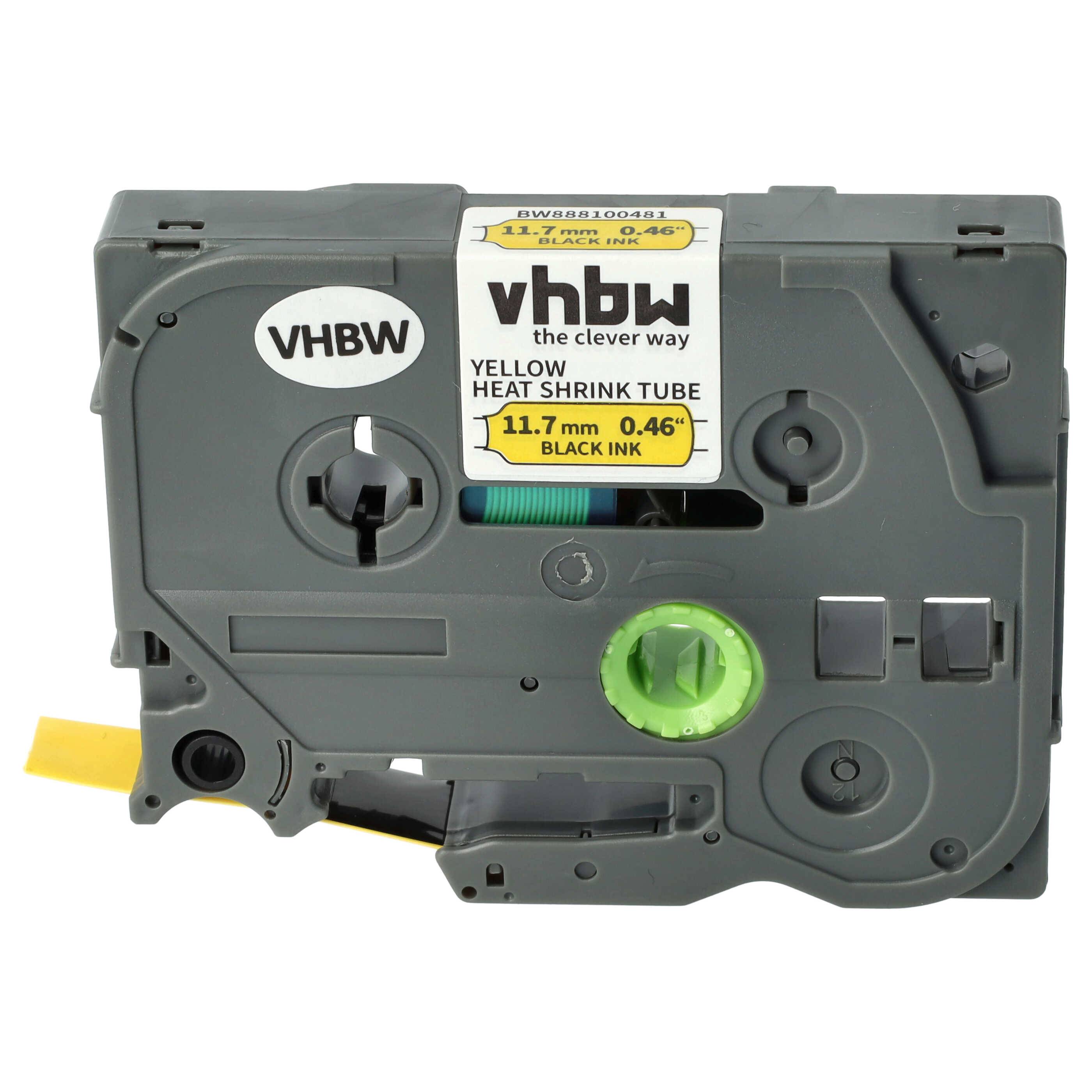 vhbw Schriftband-Kassette kompatibel mit Brother PT P950NW Etiketten-Drucker 1,5m x 11,7mm Schwarz auf Gelb-0