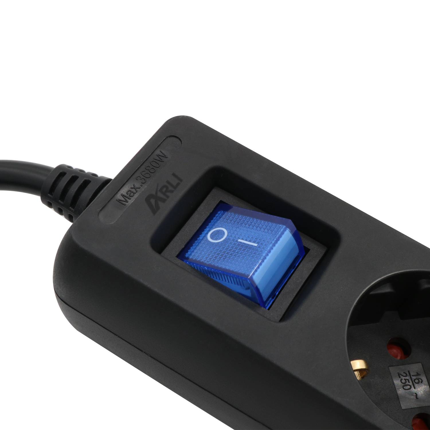 Steckdosenleiste 5 fach mit 2 USB Ladebuchsen Schalter 5 m Kabel schwarz-2