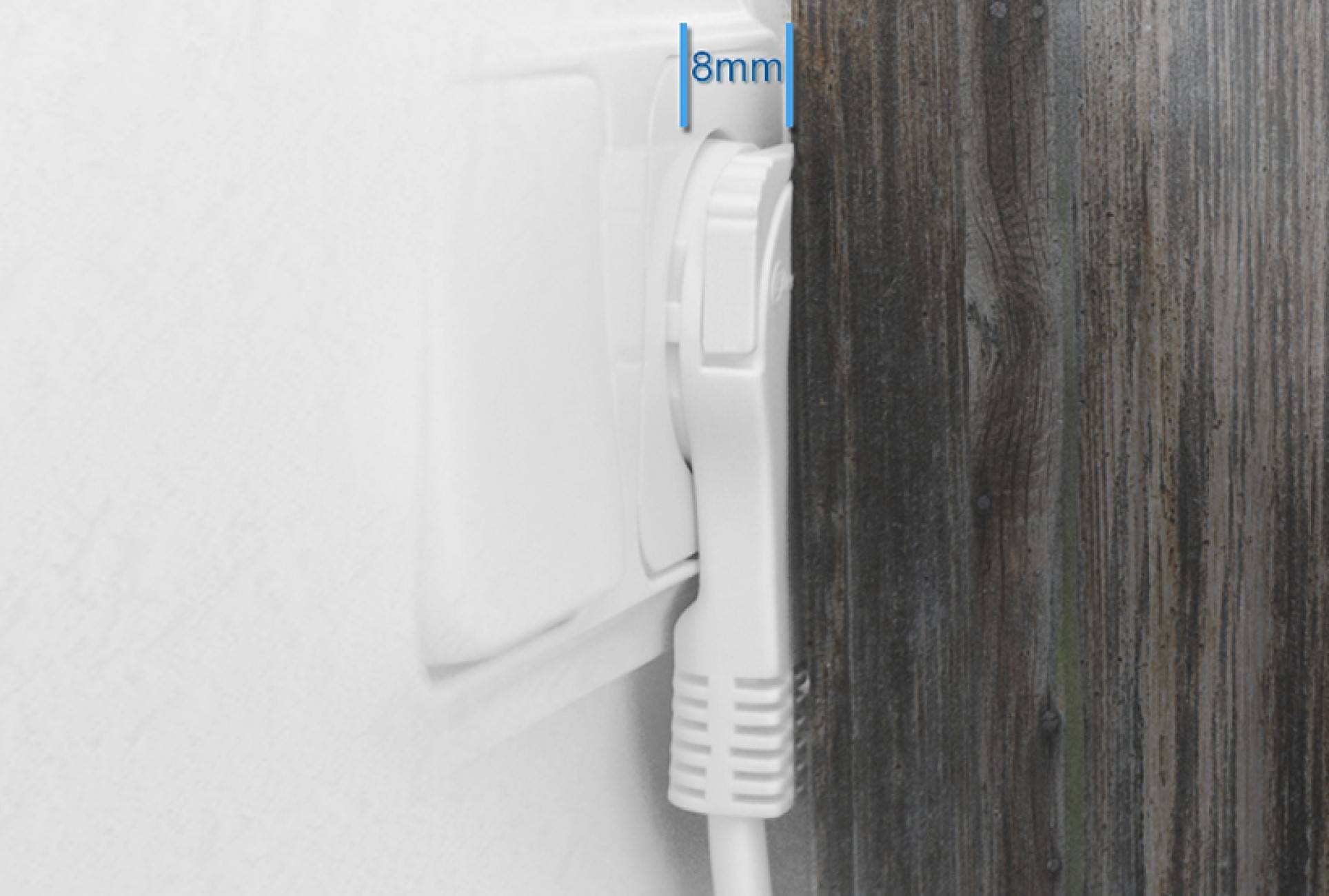 Steckdosenleiste 5 fach mit 2 USB Ladebuchsen 3m Kabel Schalter flachem Winkelstecker weiss-3