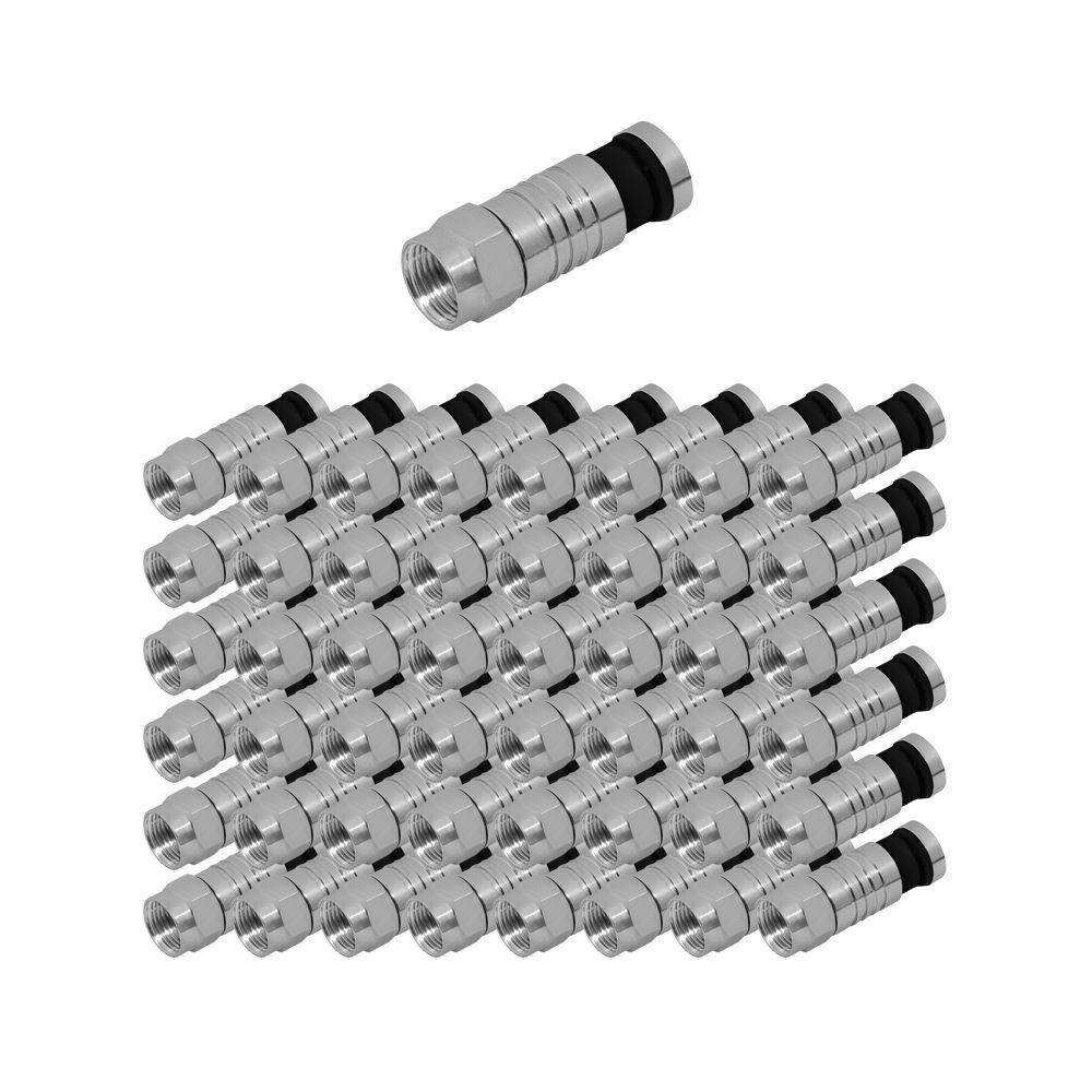Kompressionszange + 100x F-Kompressionsstecker 7 – 7,5 mm – Crimpzange für SAT & Koaxialkabel wasserdicht-5
