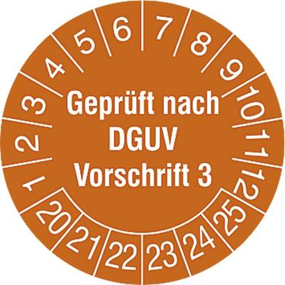 Prüfplakette,Geprüft nach DGUV V3,Aufkleber,Ø 30mm,Jahresfarbe,Jahresfarbe 2024-rot