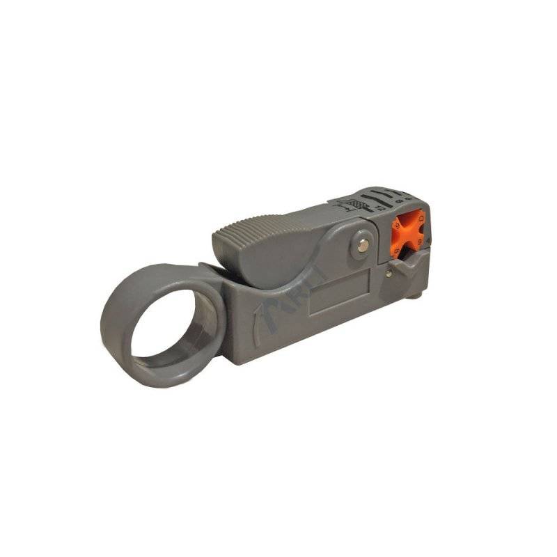 Kompressionszange + Abisolierer + 20x F-Kompressionsstecker 7 – 7,5 mm – Werkzeugset für SAT TV Koaxkabel-5
