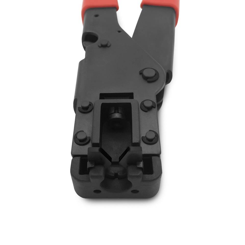 Kompressionszange für F-Kompressionsstecker RG59 RG6 – Crimpzange SAT & Koaxialkabel mit Hebelsperre-2