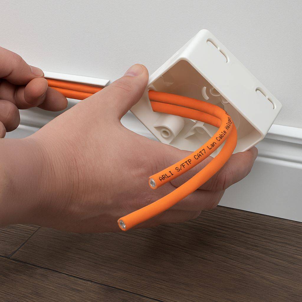 Cat7 Duplex Verlegekabel 100m S/FTP PIMF LSZH Twin Netzwerkkabel + Abisoliermesser-2