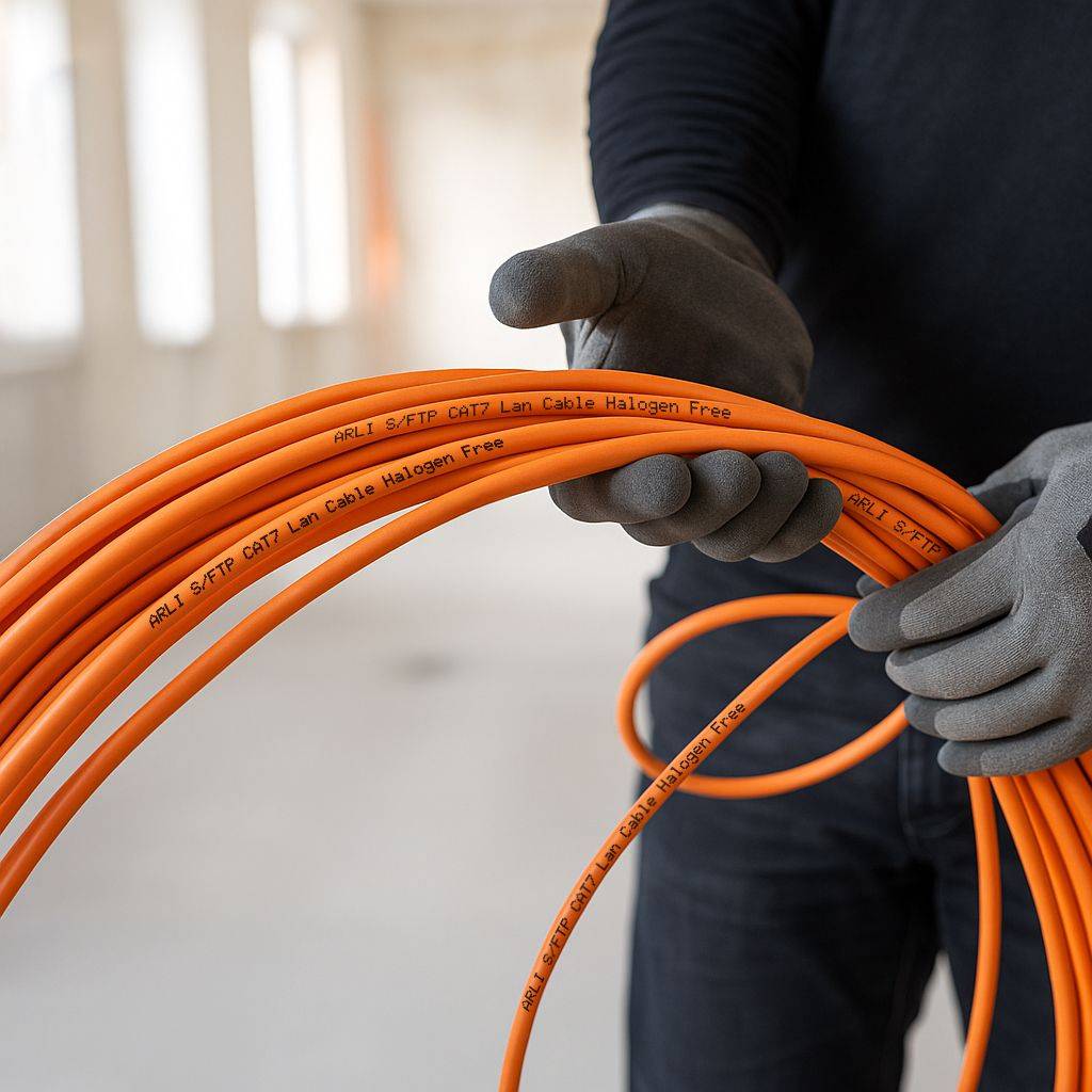Cat7 Verlegekabel 25 m S/FTP LSZH Netzwerkkabel + Universal Abisoliermesser-3