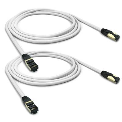 ARLI 2x 3m Patchkabel Netzwerkkabel - Cat 8.1 Gigabit Ethernet LAN Kabel S FTP Schirmung
