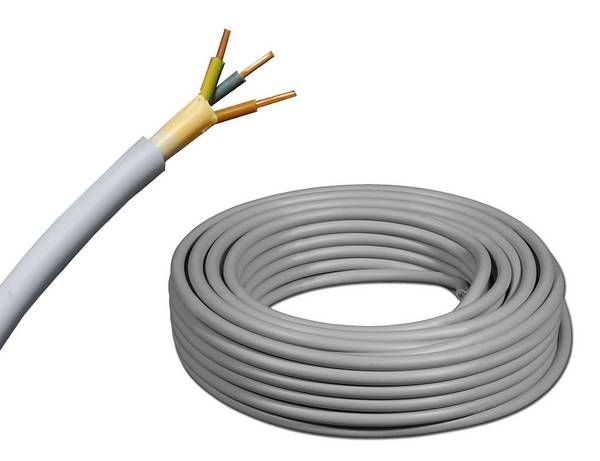 EBROM® - 30 Meter NYM-J 3x1,5 mm² - Installationskabel - Mantelleitung - Installationsleitung - grau