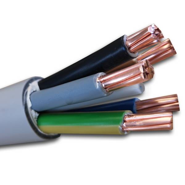 EBROM® - 20 Meter NYM-J 5x16 mm² - Installationskabel - Mantelleitung - Installationsleitung - grau