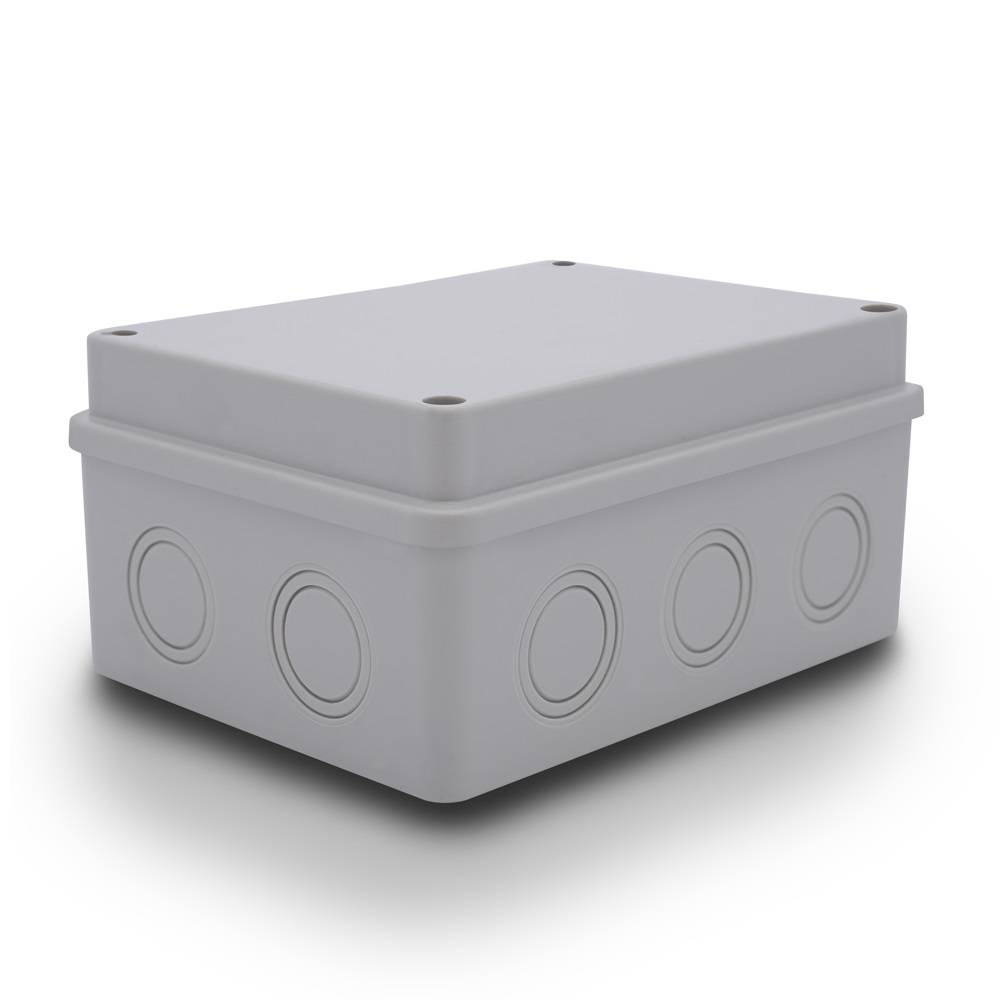 3x Abzweigdose 150x110x70 mm IP54 Feuchtraumdose Aufputz Elektro Verteilerdose ABS grau Innen Außen wetterfest-1