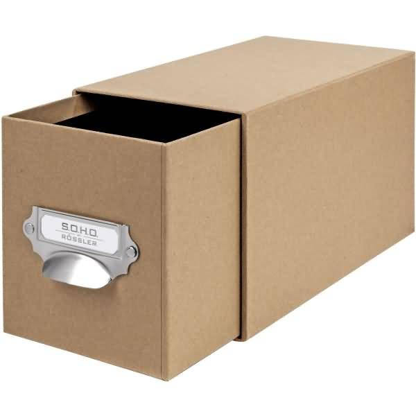 CD-Schubladenbox Kraft mit Griff-1