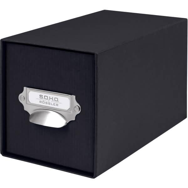 CD-Schubladenbox Schwarz mit Griff-0