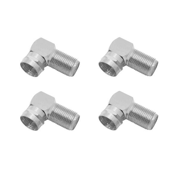 ARLI 4x Sat F-Winkelstecker – 90° Winkeladapter F-Kupplung auf F-Stecker für Koaxkabel SAT-0