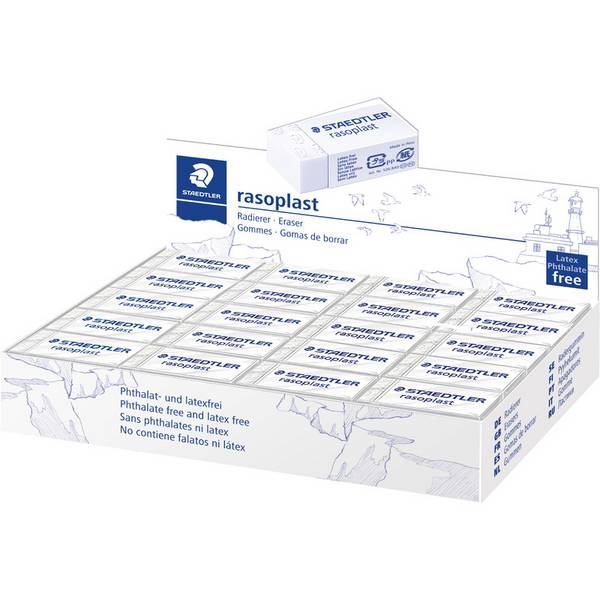 STAEDTLER Kunststoff-Radierer rasoplast B40, weiß