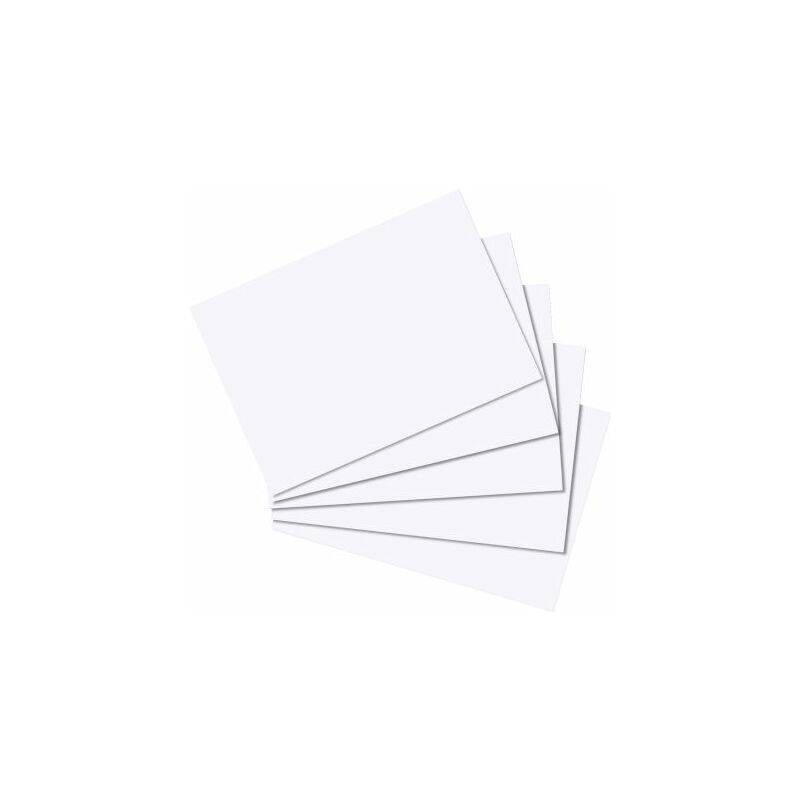 herlitz Karteikarten, DIN A7, blanko, weiß-0