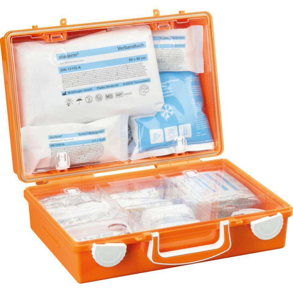 SÖHNGEN® Erste-Hilfe-Koffer SN-CD,mit Bedruckung,DIN 13157,orange,Wandhalterung-3