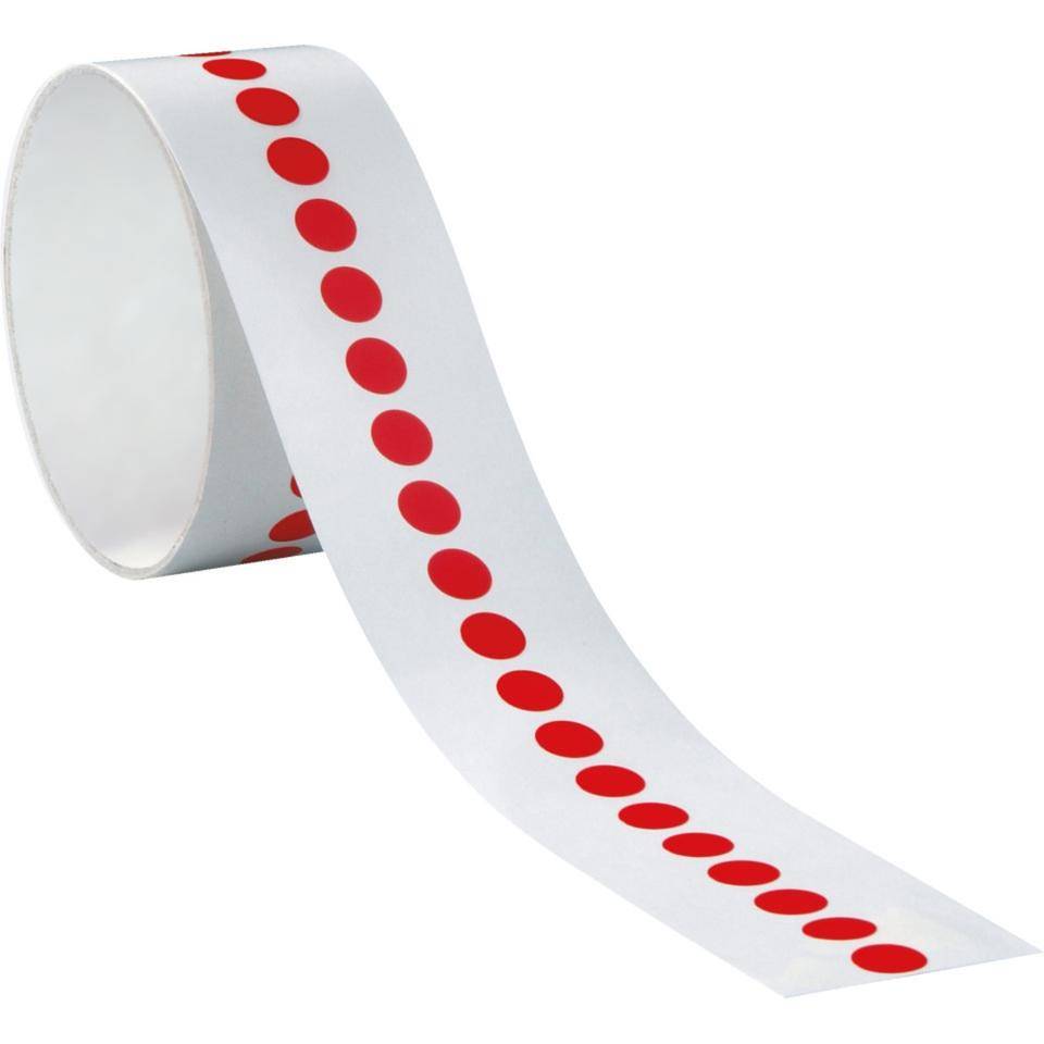 Markierungspunkte, rot, Cellulose-Folie, selbstklebend, Ø 25mm, 100/Rolle-0