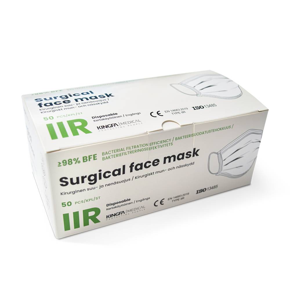Medizinischer Mundschutz, 3-lagig, Typ IIR, 50 Stück/Box-1