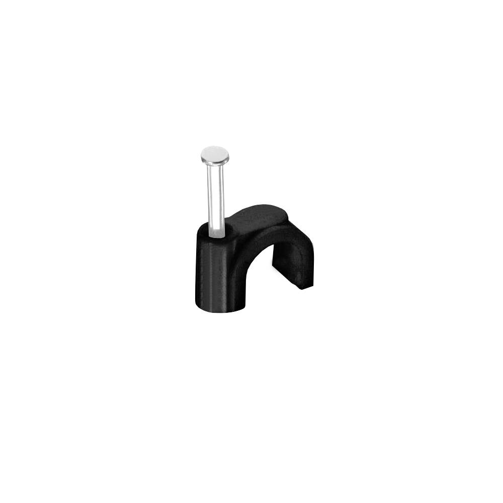 ARLI 200x Nagelschelle 7mm Kabelschelle allzweck Nagelschellen Rundschelle Kabelbefestigung Befestigung Nagel schwarz-2