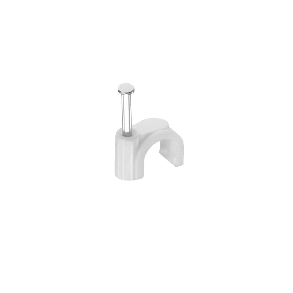 ARLI 100x Nagelschelle 10mm Kabelschelle allzweck Nagelschellen Rundschelle Kabelbefestigung Befestigung Nagel weiss-1