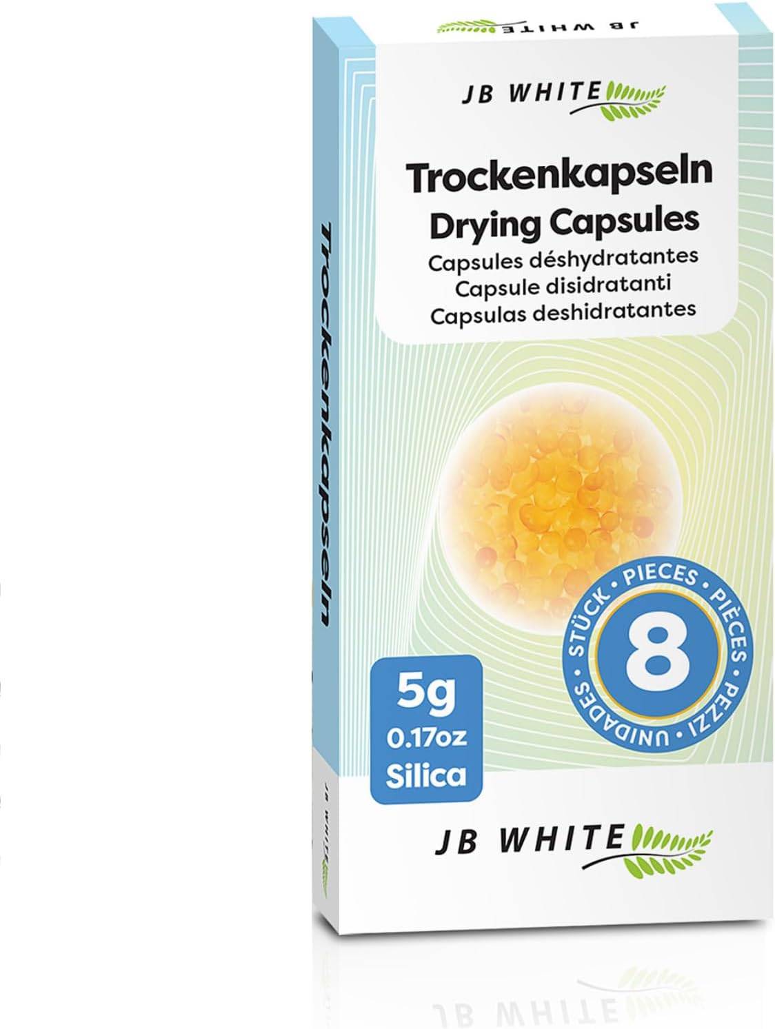 JB White 24 Trockenkapseln für Hörgeräte, Trocknungskapseln mit Farbindikator für Hörhilfen, Hörgerät-Trockentabletten-4