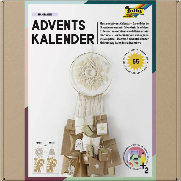Adventskalender-Set Makramee 55-teilig