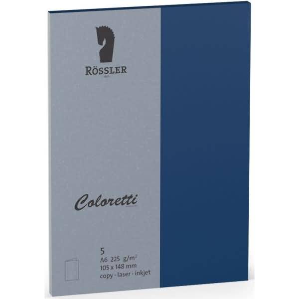 Doppelkarte Coloretti A6 hoch VE=5 Stück Jeans-0