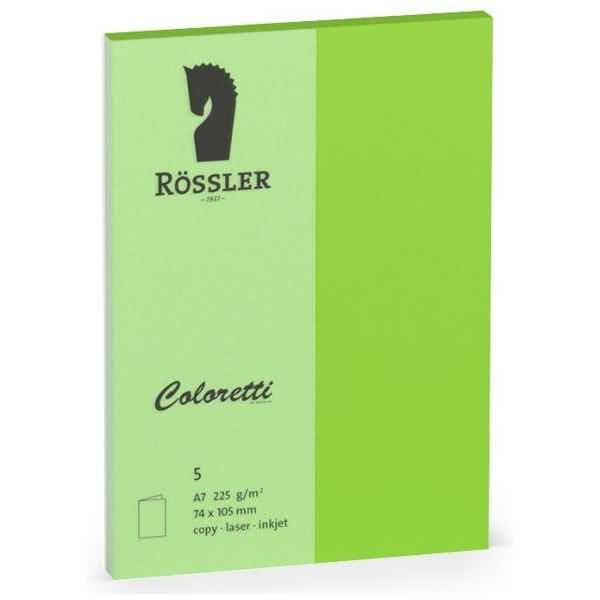 Doppelkarte Coloretti A7 hoch VE=5 Stück hellgrün-0