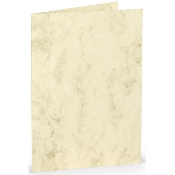 Doppelkarte Coloretti B6 hoch VE=5 Stück Chamois Marmora-1