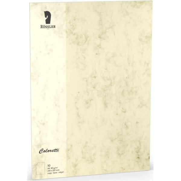 Briefpapier Coloretti A4 80g/qm VE=10 Blatt Chamois Marmora-0
