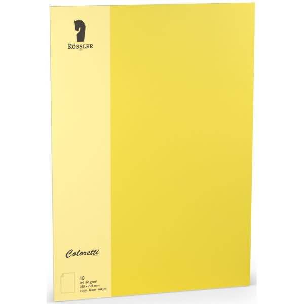 Briefpapier Coloretti A4 80g/qm VE=10 Blatt goldgelb-0