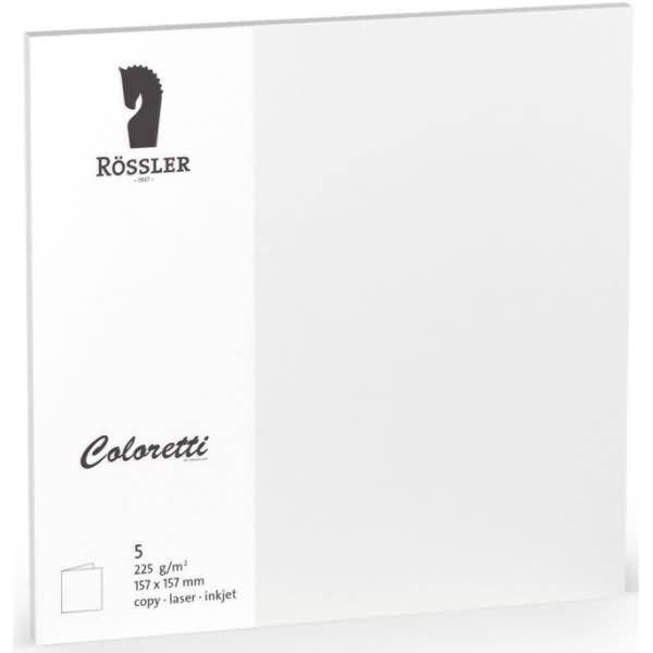 Doppelkarte Coloretti 15,7x15,7cm VE=5 Stück weiß-0