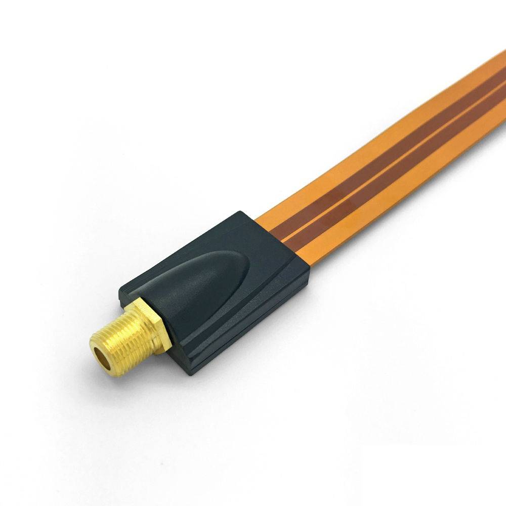 ARLI Fensterdurchführung UltraSlim + 2x F-Stecker vergoldet + 2x Gummitülle | TV SAT Flachkabel DVB-S2 DVB-T2-3
