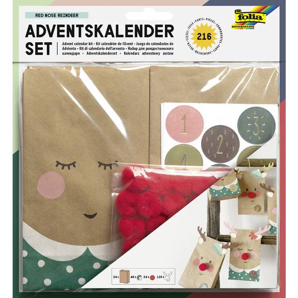 Adventskalender-Set Red Nose Reindeer 216-teilig