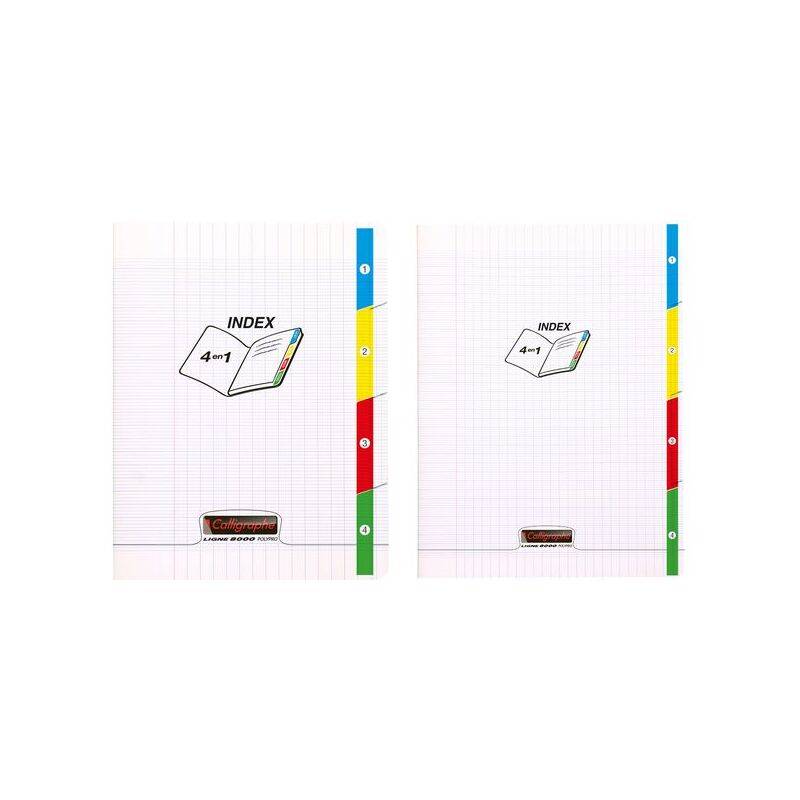 Calligraphe Cahier 4 index 8000 POLYPRO, 170 x 220 mm-0