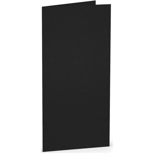 Doppelkarte DL hoch Schwarz-0