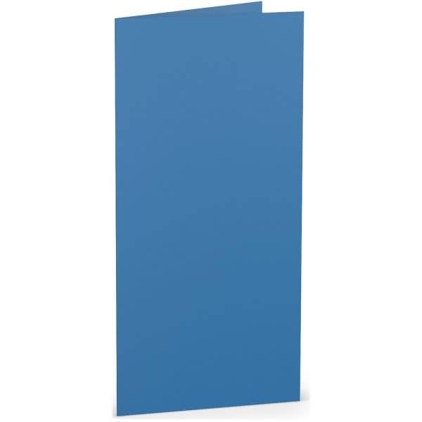 Doppelkarte DL hoch Stahlblau
