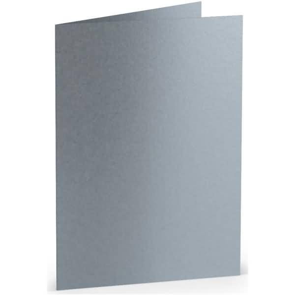 Doppelkarte A6 hoch Silber-0
