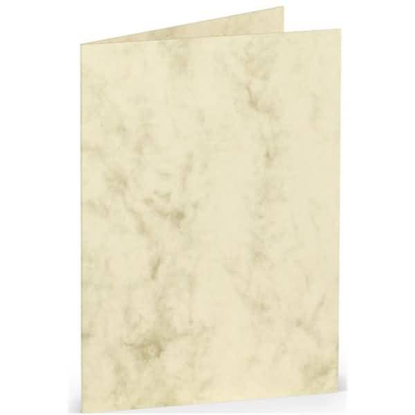 Doppelkarte A7 hoch Chamois Marmora-0