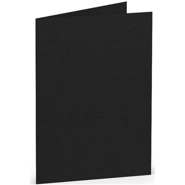 Doppelkarte A7 hoch Schwarz-0