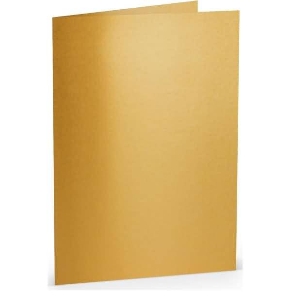 Doppelkarte A5 hoch Gold