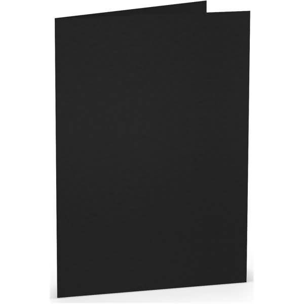 Doppelkarte A5 hoch Schwarz