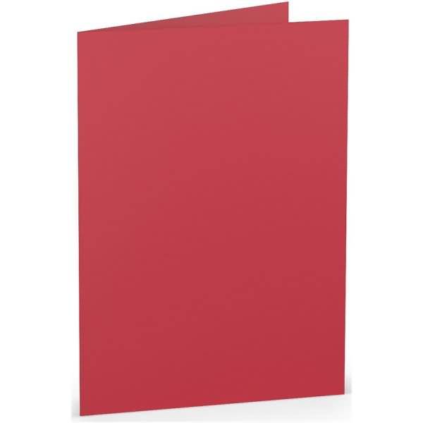 Doppelkarte B6 hoch Rot-0