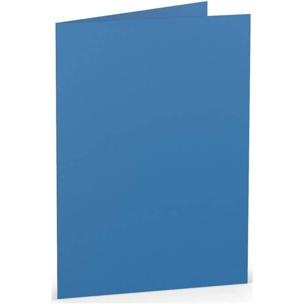 Doppelkarte B6 hoch Stahlblau-0