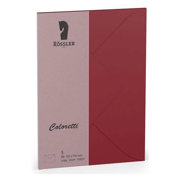 Briefumschläge Coloretti VE=5 Stück B6 Rosso-0