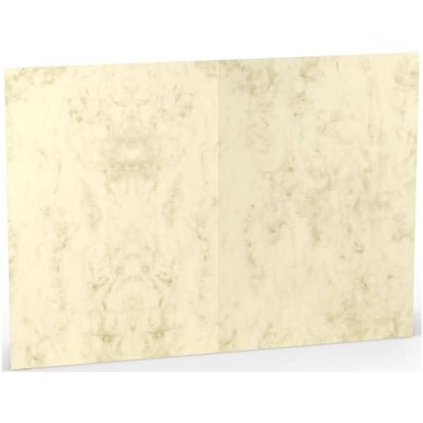 Doppelkarte A5 hoch Chamois Marmora