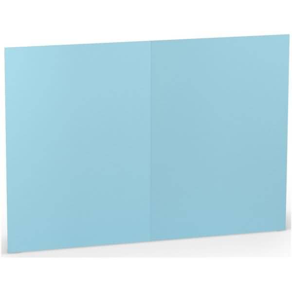 Doppelkarte B6 hoch Aqua-0