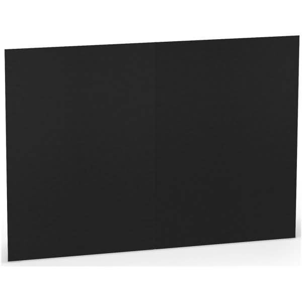 Doppelkarte B6 hoch Schwarz-0
